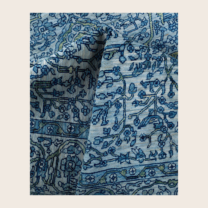 Image for Blue Soluna Traditional Wool Rug - 9'4" x 11'1