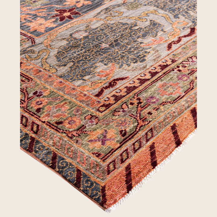 Image for Grey Soluna Traditional Wool Rug - 9'1" x 11'1