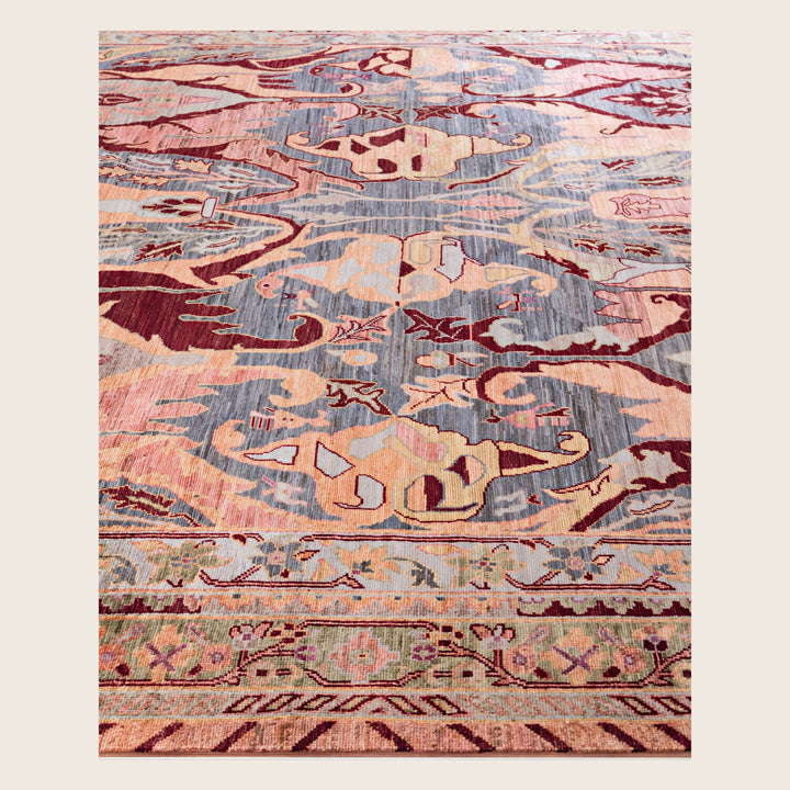 Image for Grey Soluna Traditional Wool Rug - 9'1" x 11'1