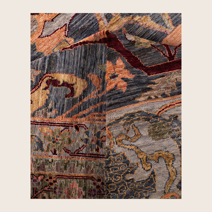 Image for Grey Soluna Traditional Wool Rug - 9'1" x 11'1