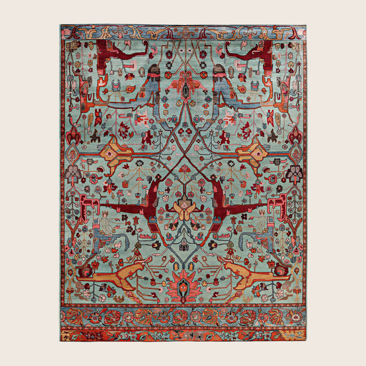 Image for Green Soluna Traditional Wool Rug - 9'2" x 11'8"