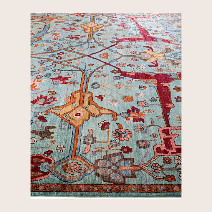 Image for Green Soluna Traditional Wool Rug - 9'2" x 11'8"