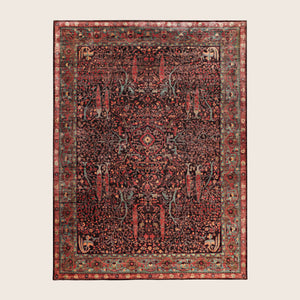 Image for Brown Soluna Traditional Wool Rug - 9'2" x 12'3"