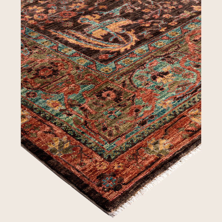 Image for Brown Soluna Traditional Wool Rug - 9'2" x 12'3"