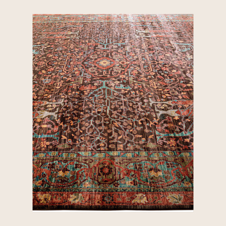 Image for Brown Soluna Traditional Wool Rug - 9'2" x 12'3"