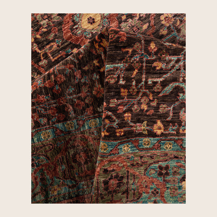 Image for Brown Soluna Traditional Wool Rug - 9'2" x 12'3"