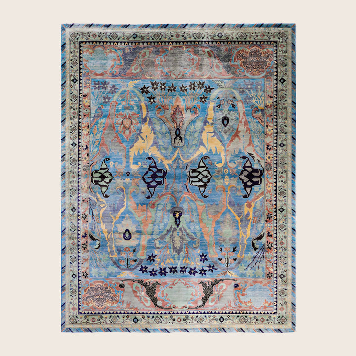 Image for Blue Soluna Traditional Wool Rug - 8'11" x 11'1