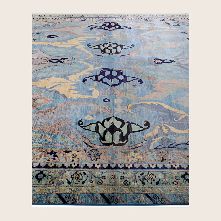 Image for Blue Soluna Traditional Wool Rug - 8'11" x 11'1