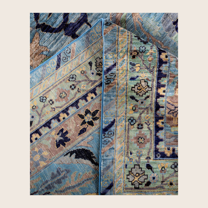 Image for Blue Soluna Traditional Wool Rug - 8'11" x 11'1