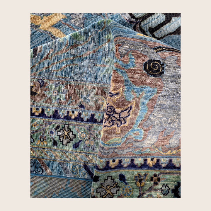 Image for Blue Soluna Traditional Wool Rug - 8'11" x 11'1