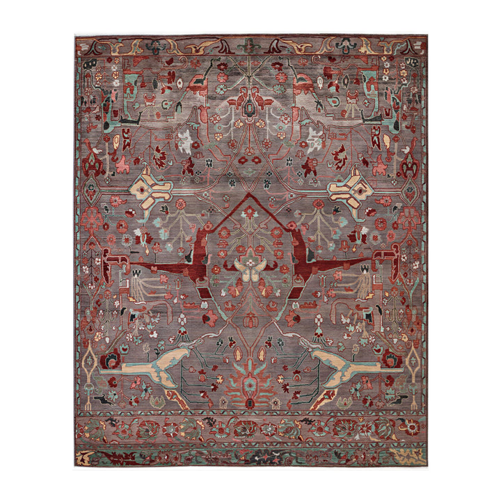 Image for Brown Soluna Traditional Wool Rug - 8'1" x 9'1