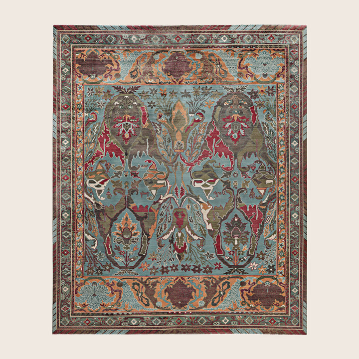 Image for Green Soluna Traditional Wool Rug - 8'2" x 9'11"