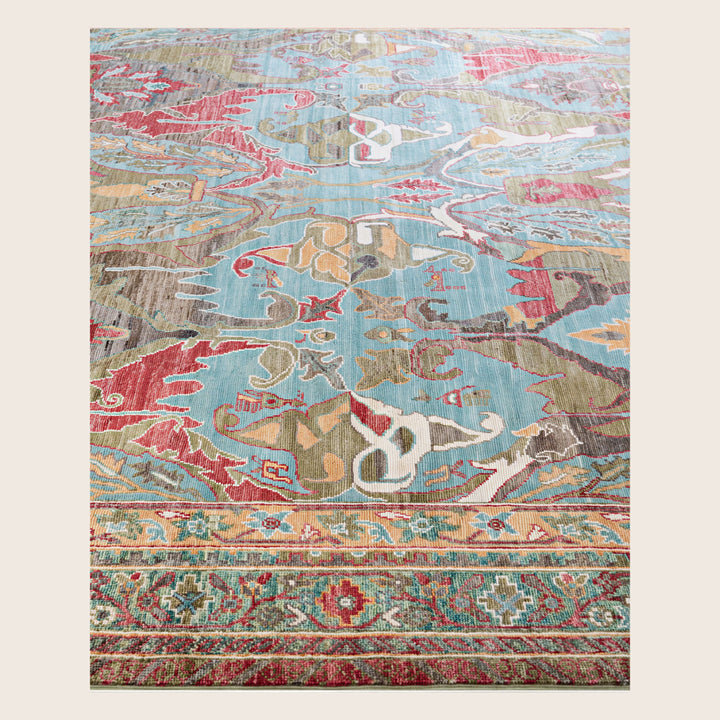 Image for Green Soluna Traditional Wool Rug - 8'2" x 9'11"