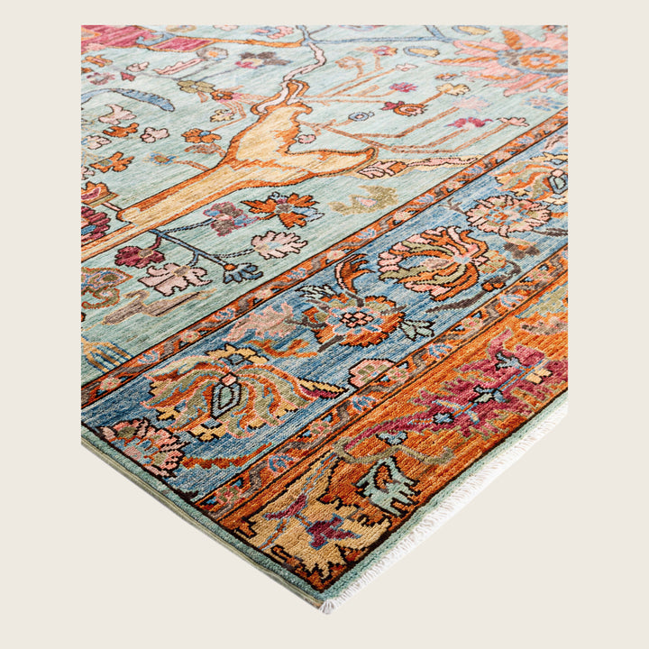 Image for Green Soluna Traditional Wool Rug - 8'2" x 9'11"