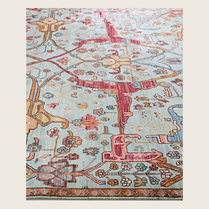 Image for Green Soluna Traditional Wool Rug - 8'2" x 9'11"