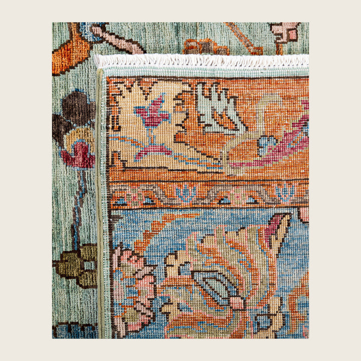 Image for Green Soluna Traditional Wool Rug - 8'2" x 9'11"