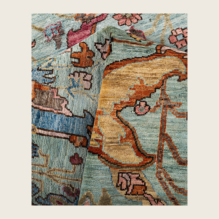 Image for Green Soluna Traditional Wool Rug - 8'2" x 9'11"