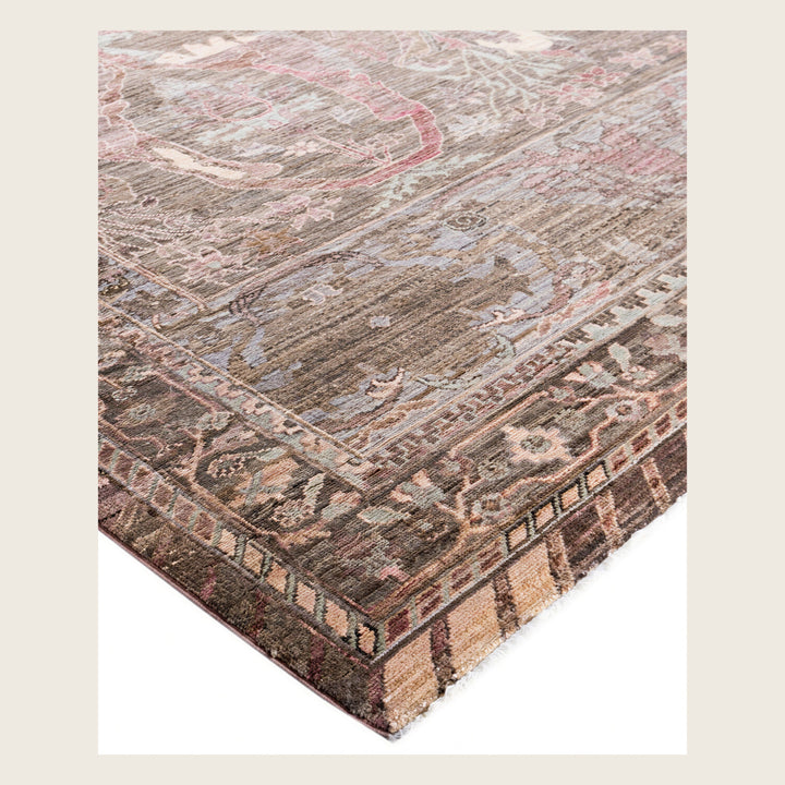 Image for Brown Soluna Traditional Wool Rug - 8' x 9'11"