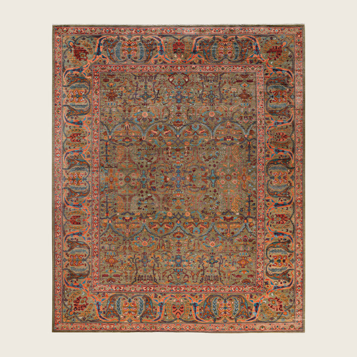 Image for Green Soluna Traditional Wool Rug - 8' x 9'1