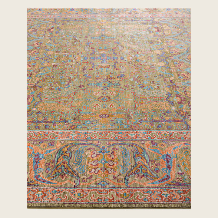 Image for Green Soluna Traditional Wool Rug - 8' x 9'1