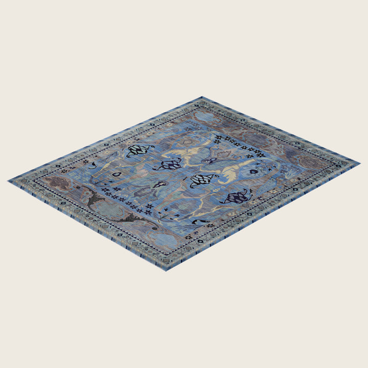 Image for Blue Soluna Traditional Wool Rug - 8' x 10'