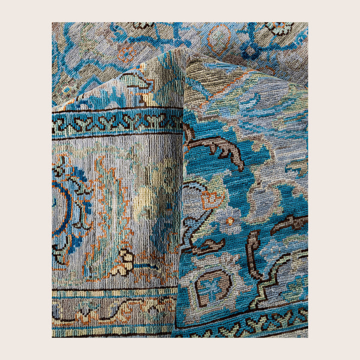 Image for Grey Soluna Traditional Wool Rug - 8'2" x 9'1