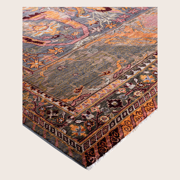 Image for Grey Soluna Traditional Wool Rug - 8' x 10'1"