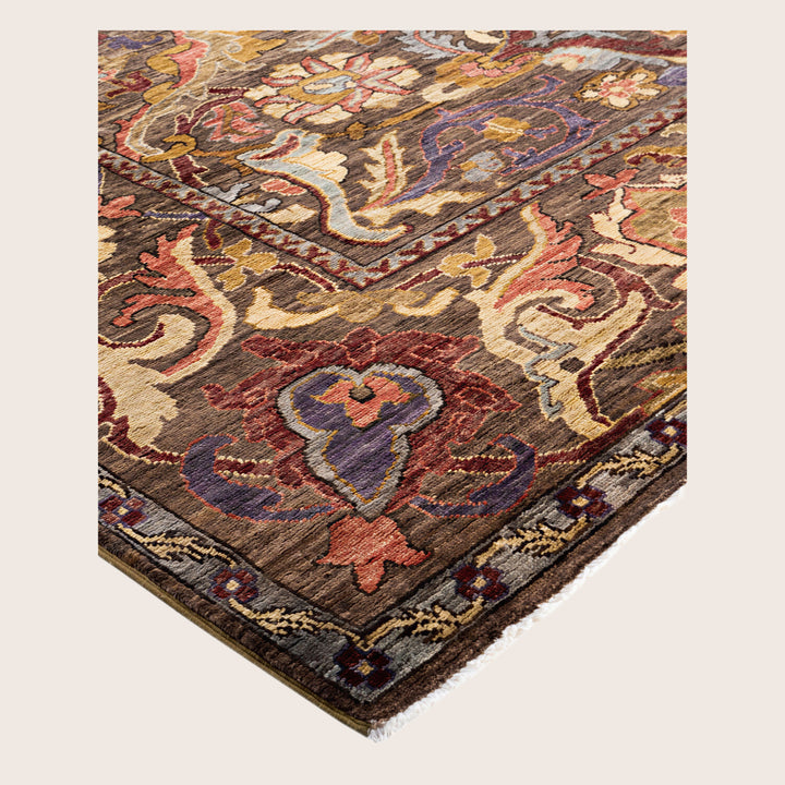 Image for Brown Soluna Traditional Wool Rug - 8'2" x 10'