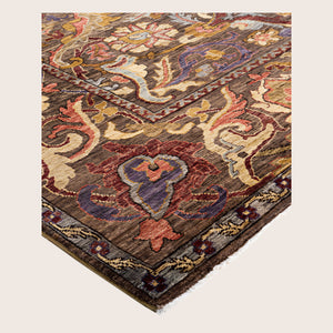 Image for Brown Soluna Traditional Wool Rug - 8'2" x 10' - hover