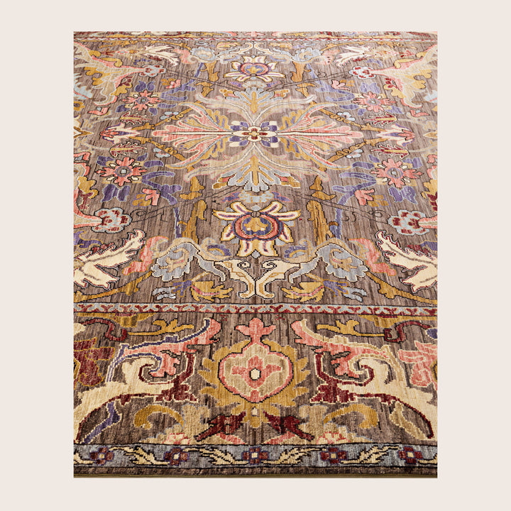 Image for Brown Soluna Traditional Wool Rug - 8'2" x 10'