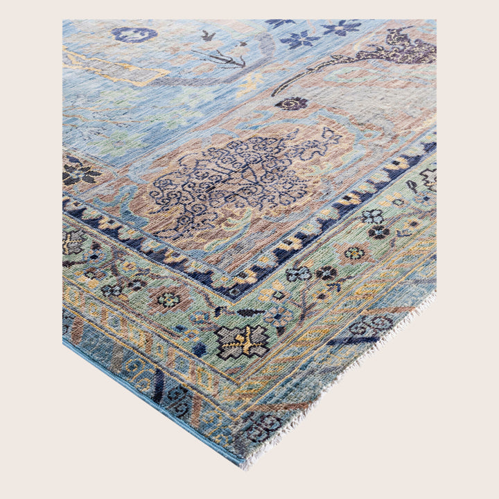 Image for Blue Soluna Traditional Wool Rug - 8'1" x 9'1
