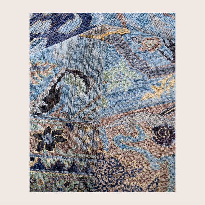 Image for Blue Soluna Traditional Wool Rug - 8'1" x 9'1