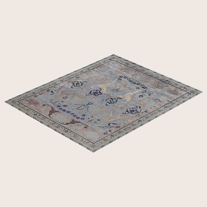 Image for Blue Soluna Traditional Wool Rug - 8'1" x 9'1