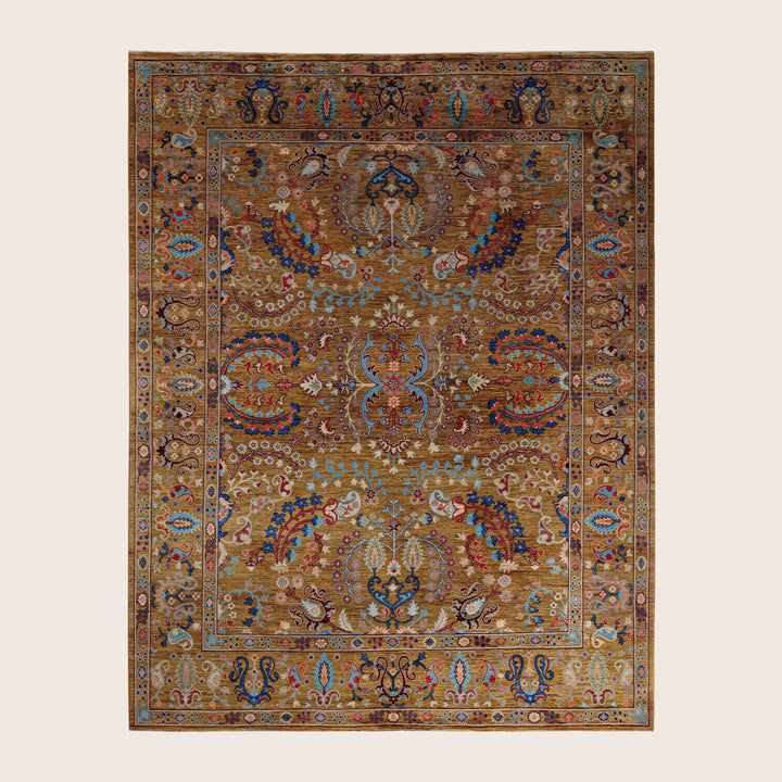 Image for Yellow Soluna Traditional Wool Rug - 8' x 10'1"