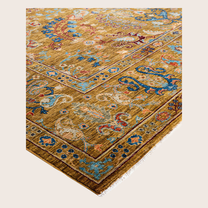 Image for Yellow Soluna Traditional Wool Rug - 8' x 10'1"