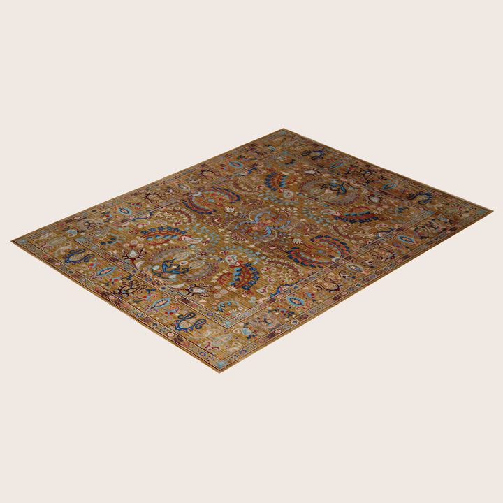 Image for Yellow Soluna Traditional Wool Rug - 8' x 10'1"