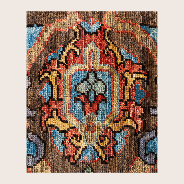 Image for Brown Soluna Traditional Wool Rug - 7'11" x 9'1