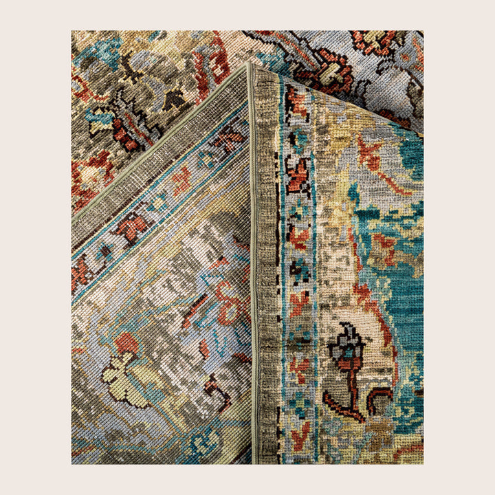 Image for Green Soluna Traditional Wool Rug - 6' x 9'
