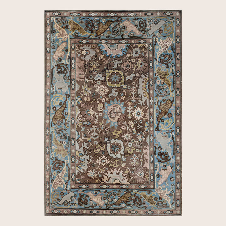 Image for Brown Soluna Traditional Wool Rug - 6' x 8'11"