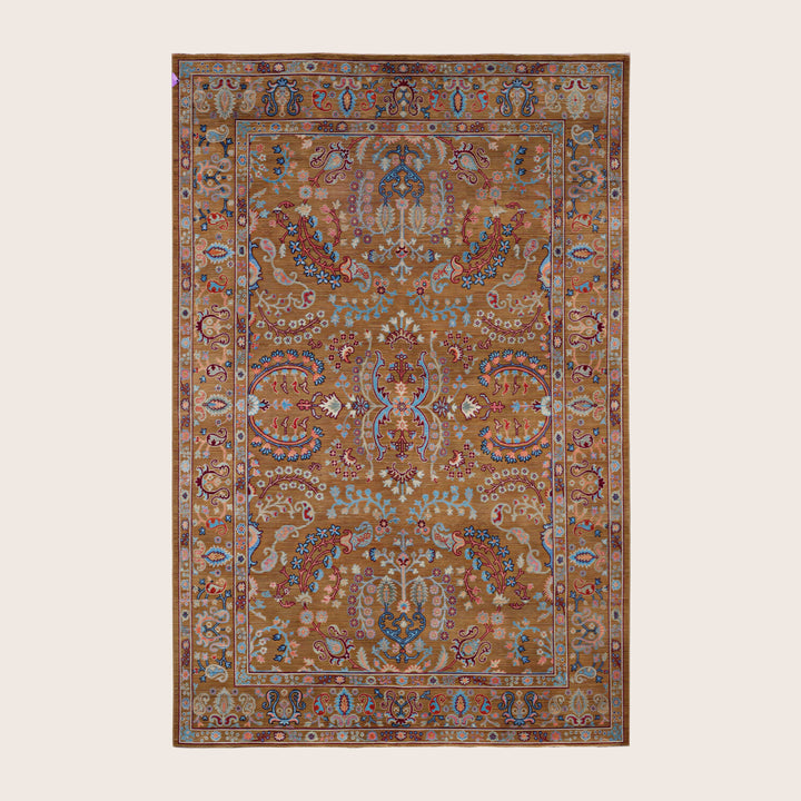 Image for Yellow Soluna Traditional Wool Rug - 6' x 8'11"