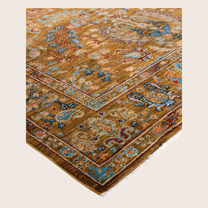 Image for Yellow Soluna Traditional Wool Rug - 6' x 8'11"