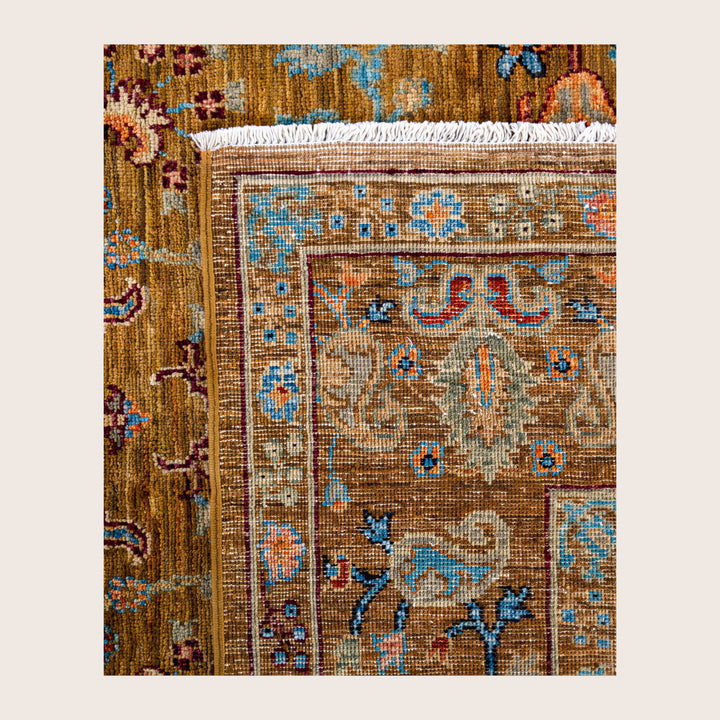 Image for Yellow Soluna Traditional Wool Rug - 6' x 8'11"