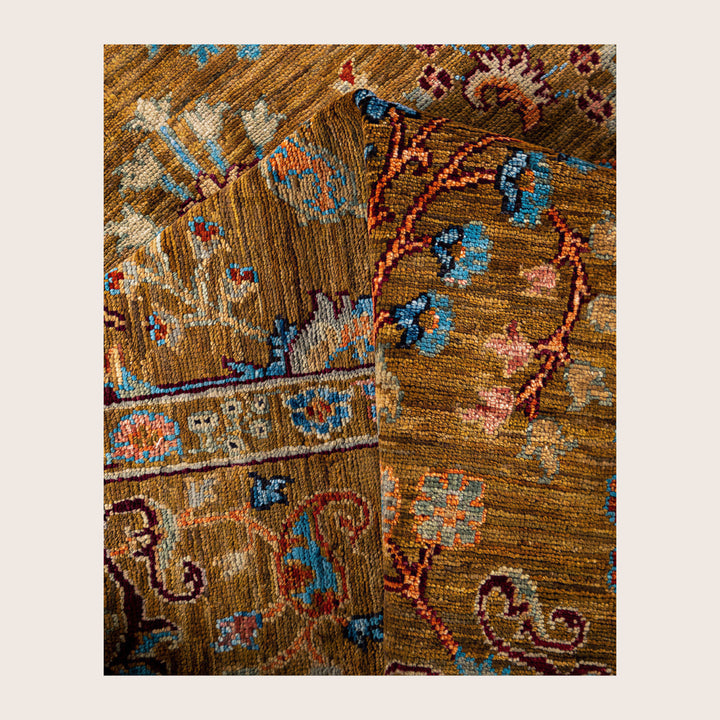 Image for Yellow Soluna Traditional Wool Rug - 6' x 8'11"