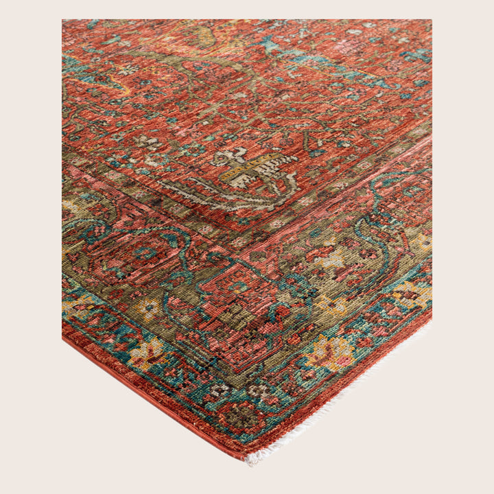 Image for Red Soluna Traditional Wool Rug - 6' x 9'