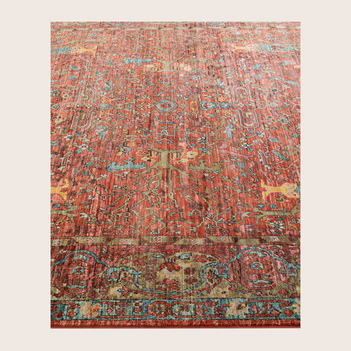 Image for Red Soluna Traditional Wool Rug - 6' x 9'