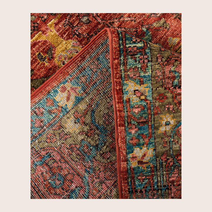 Image for Red Soluna Traditional Wool Rug - 6' x 9'