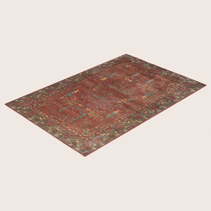 Image for Red Soluna Traditional Wool Rug - 6' x 9'