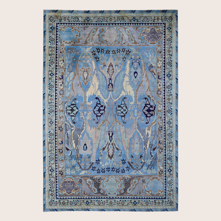 Image for Blue Soluna Traditional Wool Rug - 6' x 9'