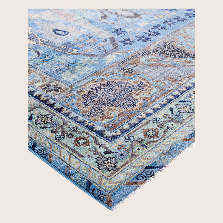 Image for Blue Soluna Traditional Wool Rug - 6' x 9'