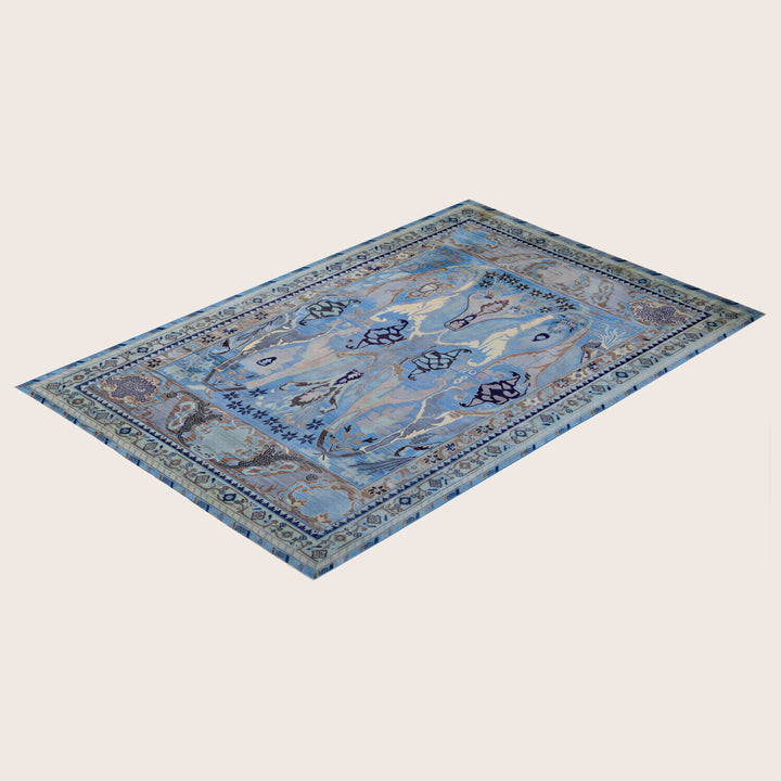 Image for Blue Soluna Traditional Wool Rug - 6' x 9'